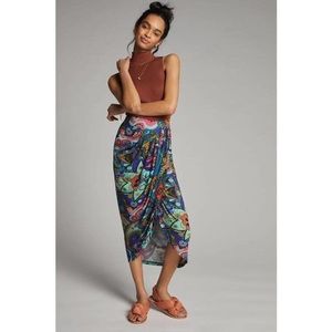 Anthropologie x Conditions Apply Delphina Ruched Maxi Skirt